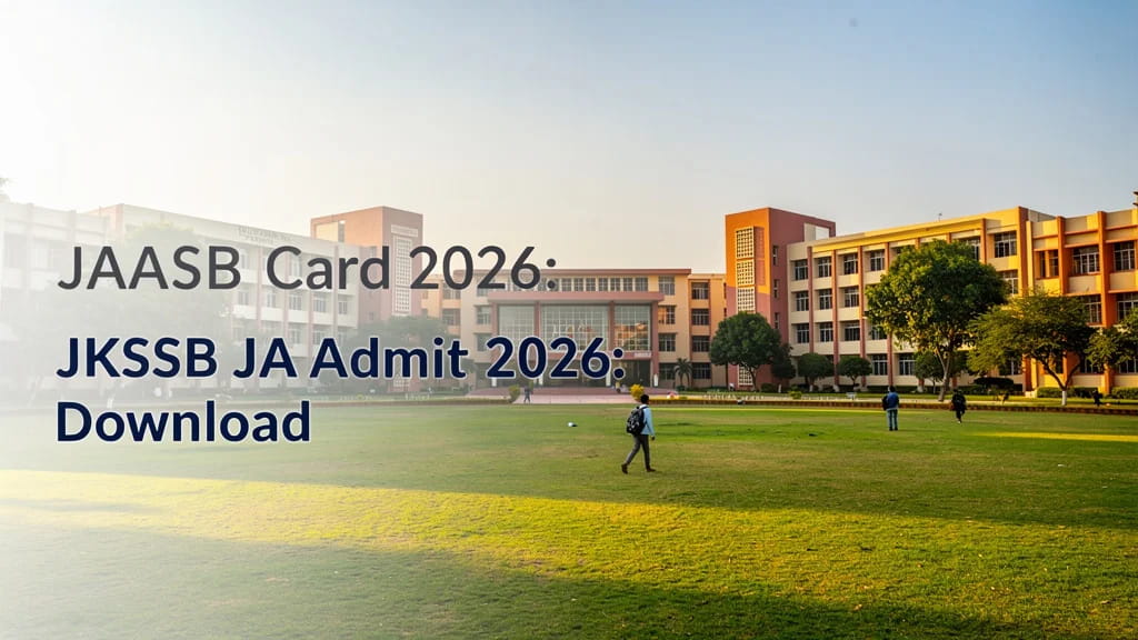 Jkssb Ja Admit Card 2026 Download Hall Ticket Exam Date I 829107