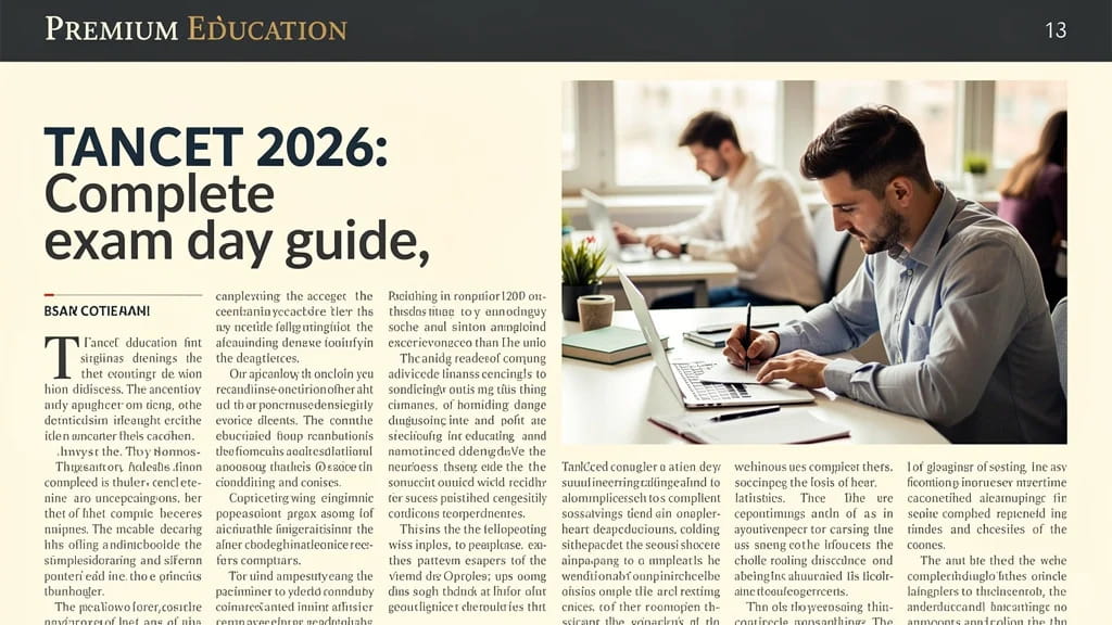 Tancet 2026 Complete Exam Day Guide Good Attempts Score T 482495