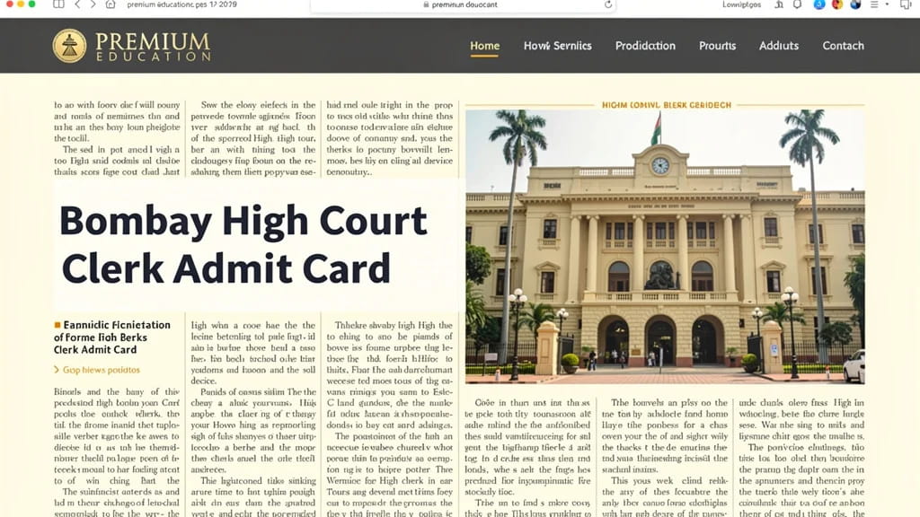Bombay High Court Clerk Admit Card 2026 Download Link Step 221753