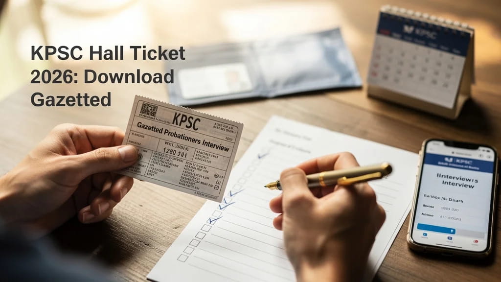 Kpsc Hall Ticket 2026 Download Gazetted Probationers Interv 423810