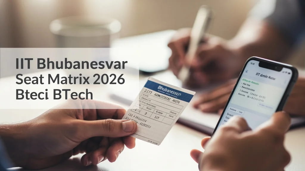 Iit Bhubaneswar Seat Matrix 2026 Btech Seats Category Wise 850849