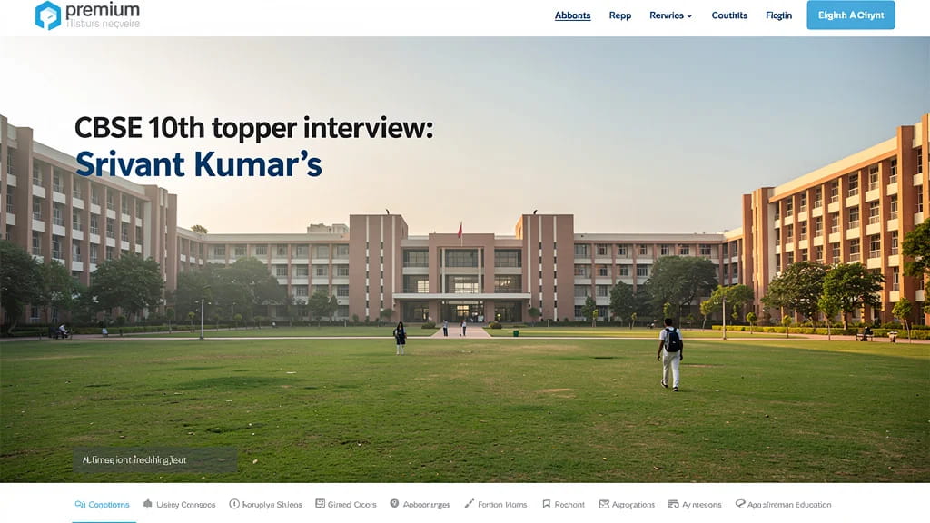 Cbse 10th Topper Interview Srivant Kumar S 99 6 Plan Nce 998350